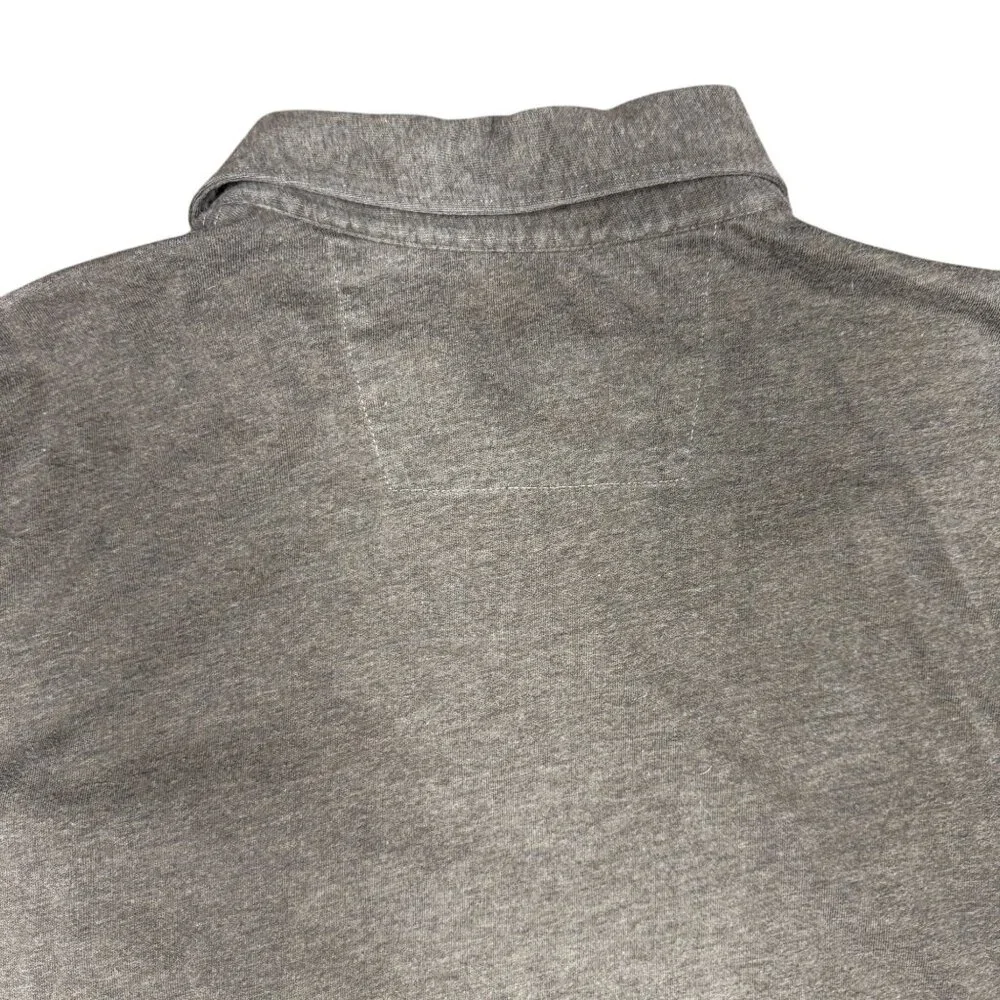 Men's BANANA REPUBLIC Fitten Pima Polo Shirt‎ Heather Brown- Size XL
